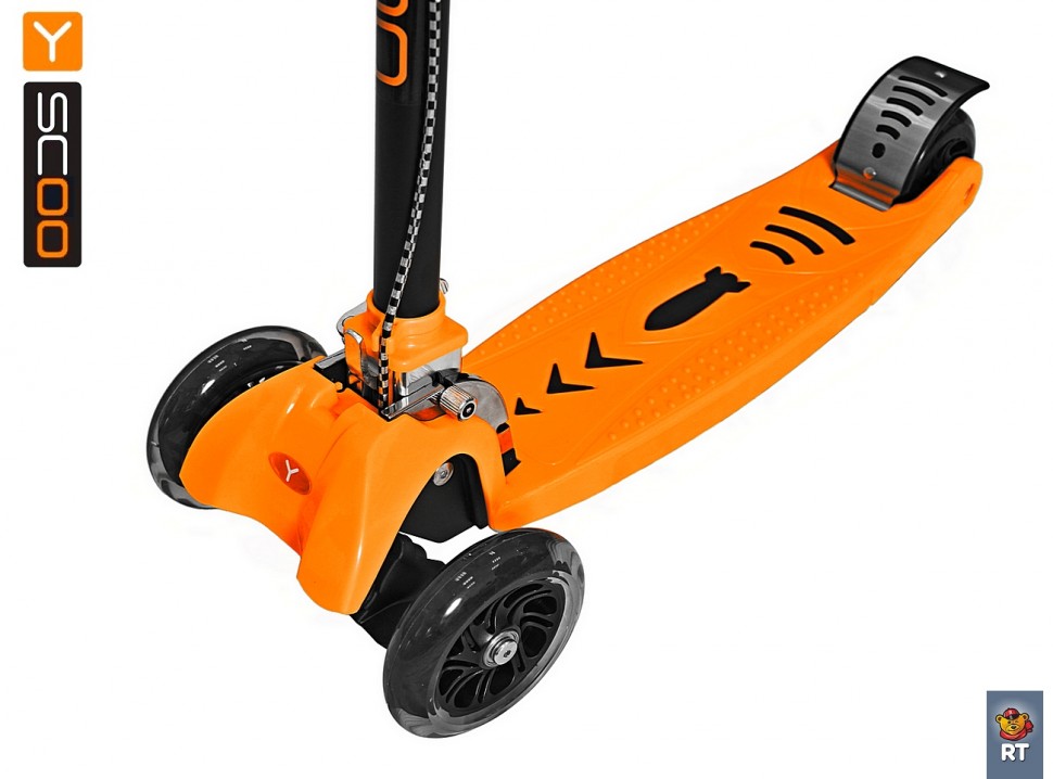 Самокат Maxi City RT Simple Gagarin трансформер с ручным тормозом, orange  